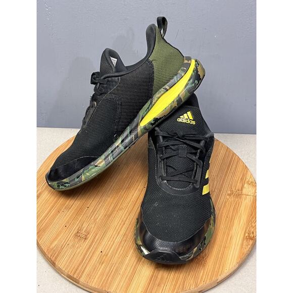 Adidas Fortarun‎ S23770 Black Running Shoes Mens 7 Sneakers Camo Green Casual - Picture 2 of 8